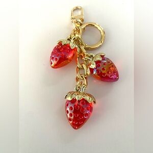 Strawberry Keychain Purse Charm